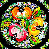 Тарілка декоративна Петриківський розпис ручної роботи з дерева 15 см МАКИ сувенір, фото 6