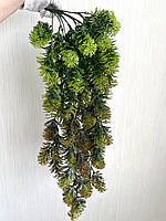 Штучний ампельний кущ (зелений з коричневим напиленням 78 см), фото 5