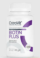 Витамин B для спорта OstroVit Biotin Plus 100 Tabs TN, код: 7558851