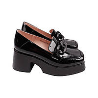 Туфлі жіночі Brocoly чорні натуральна лакована шкіра 411-22DTC 40 GT, код: 7511831