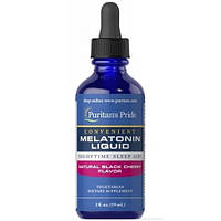 Мелатонін для сну Puritan's Pride Melatonin Liquid 59 ml Natural Black Cherry Flavor SC, код: 7520701