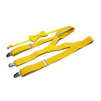 Набор подтяжки и бабочка Gofin suspenders Abp-12010 Желтый (ABP-12010) FT, код: 1234365