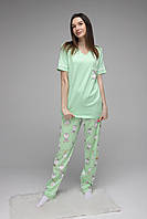Пижама женская Teknur 79505 5XL Зеленый (2000989520283) US, код: 7884773