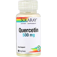 Кверцетин, Quercetin, Solaray, 500 мг, 90 вегетарианских капсул MP, код: 7689656