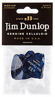 Медиаторы Dunlop 483P10MD Genuine Celluloid Classic Blue Pearloid Medium Player's Pack (12 шт TP, код: 6555680