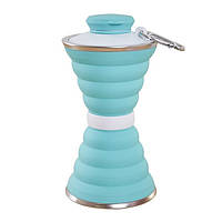 Складана силіконова пляшка RIAS Folding Travel Water Cup 0.5L Blue (3_03052) LW, код: 8152944