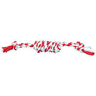 Игрушка для собак текстиль Trixie Игровой канат с узелками 31 см Бело-красный (4011905357171) GR, код: 7633321