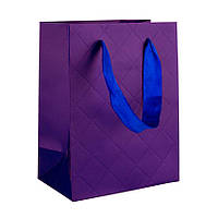 Сумочка подарочная бумажная с ручками Gift bag Diamants 14х11х6.5 см Фиолетовый (19386) TO, код: 7750637