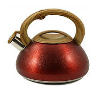 Чайник со свистком 3 л красный Zauberg ZB 10 3 BK, код: 8325476