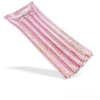 Пляжный надувной матрас с подголовником Intex 58720 «Розовый Блеск», 183 х 69 см (hub_toqtrq) GR, код: 2598934