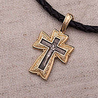 Православний хрест (чорний, позолота) 131458 Онікс ML, код: 6734915