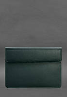 Шкіряний чохол-конверт на магнітах для MacBook 14 Зелений BlankNote SC, код: 8131885