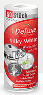 Серветки для прибирання універсальні Deluxe Silky White в рулоні 50 штук 25х25 см
