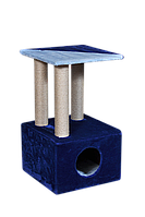 Дом-когтеточка (дряпка) Мур-Мяу для Мейн-кунов Атлант в джутовой веревке Сине-голубой FE, код: 5866231