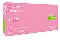 Перчатки нитриловые Mercator Medical Nitrylex Pink S Розовые 100 шт (00-00000034) TO, код: 8246361