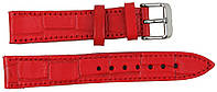 Ремешок для часов кожаный Mykhail Ikhtyar 18 мм Красный (S18-718S red) UN, код: 8299078
