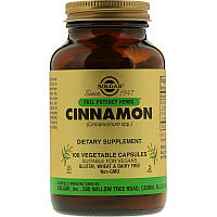 Экстракт корицы Cinnamon Solgar Full Potency Herbs 100 вегетарианских капсул NL, код: 7701383