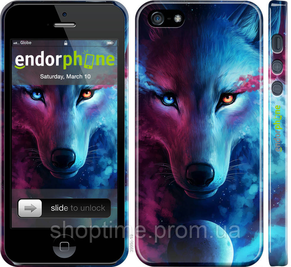 Силіконовий чохол Endorphone на iPhone 5s Арт-вовк (3999u-21-26985) ST, код: 1537548