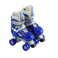 Роликові ковзани Best Roller 31-34 світні PVC колеса Blue (141163) SC, код: 8327820