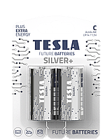 Батарейки Tesla C SILVER+ LR14 BLISTER FOIL 2 шт. KB, код: 8327907