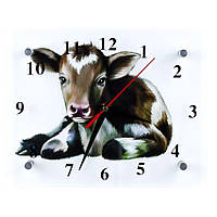 Часы настенные ДомАрт СГ2 Год быка Бычок-малыш Тихий ход 20х25х5 см (25596) AG, код: 5572667