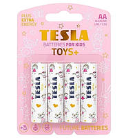 Батарейки Tesla AAA TOYS+ GIRL LR03 BLISTER FOIL 4 шт. SC, код: 8327909