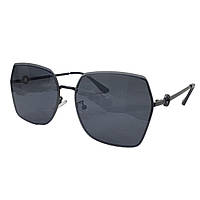 Солнцезащитные безоправные очки с квадратными черными линзами