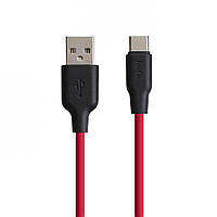 Кабель USB Hoco X21 Silicone USB - Type C 1m Черно-Красный VA, код: 7510132