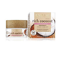 Мультипоживний кокосовий крем для обличчя для сухої та чутливої шкіри серія Rich Coconut SC, код: 8163768