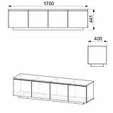 Тумба під ТВ МГ-5 Компаніт Бук (170х40х41,1 см) SC, код: 2623497, фото 2