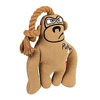 Игрушка для собак GiGwi Обезьяна с пищалкой Puffer zoo 31 см Коричневый (2317) EV, код: 7687891