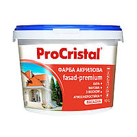 Краска акриловая фасадная Ирком ProCristal Fasad-Premium IP-132 10 л Белый NL, код: 7766372