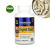 Enzymedica, Digest Basic, базові ферменти, 90 капсул