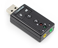 USB звукова карта BTB 3D Sound card 7 в 1 зовнішня XN, код: 7586058