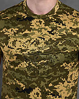 Потоотводящая футболка тактическая, летняя пиксельная футболка Йода, HSafari, размер S
