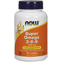 Омега 3-6-9 NOW Foods Super Omega 3-6-9 1200 mg 90 Softgels FE, код: 7518577