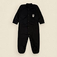 Детский человечек Dexters с вышивкой тризубец 74 см черный (131697668983) UN, код: 8335809