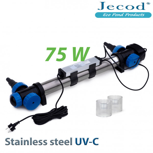 УФ стерилізатор для ставка Jecod STU-75 в корпусі з нержавіючої сталі, ультрафіолет для дезинфекції