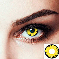 Линзы контактные цветные желтые рваный рисунок RY-067 (19051) Seta Decor SX, код: 8255896