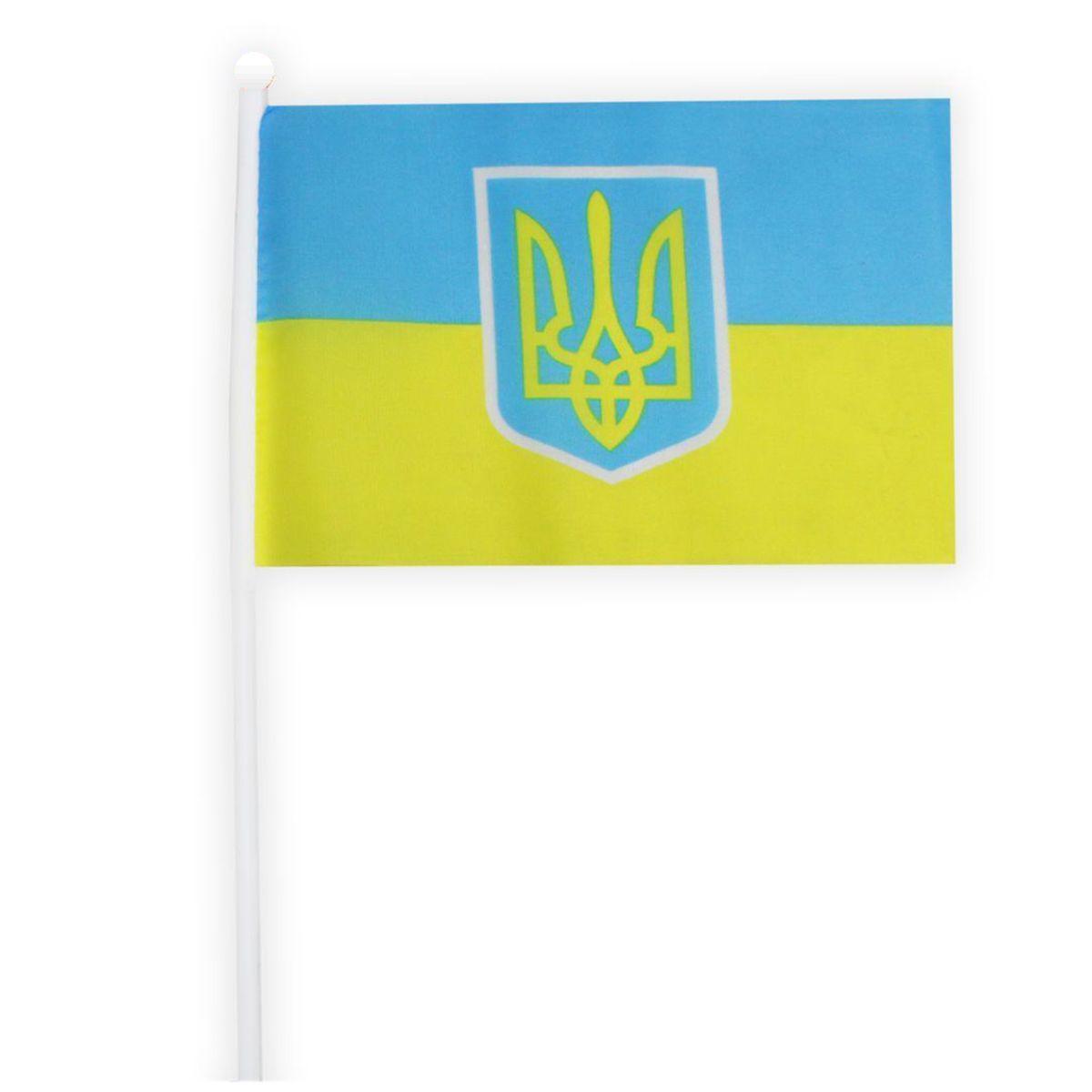 Прапор України з трезубцем 45 х 30 см MIC (20-7) KB, код: 8403719