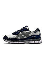 Мужские кроссовки ASICS Gel NYC Navy White синие замшевые спортивные кросовки асикс гель демисезонные