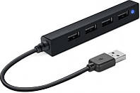 Концентратор SpeedLink Snappy Slim 4хUSB2.0 Black (SL-140000-BK) VA, код: 8366438