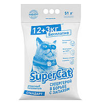 Наполнитель в экономичной упаковке SuperCat 12+3 кг Синий BF, код: 7561447