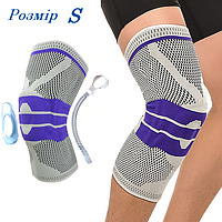 Бандаж фіксатор колінного суглоба наколінник ортез Silicone Spring Knee Pad Size S