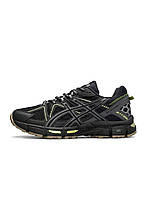 Мужские кожаные кроссовки ASICS GEL KAHANA 8 Dark Grey Green серые спортивные кроссовки асикс весна лето