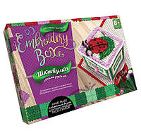 Набор для творчества Шкатулка. Embroidery Box Danko Toys EMB-01 Розово-Зеленый SX, код: 7792703