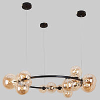 Круглая люстра из шаров на 15 ламп Bubbles Lightled 918-LP267-15 BK+BR GT, код: 8123883