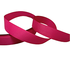 Репсова стрічка 2,5 см-ОПТ, колір- малиновий, 18 метрів, Малиновий