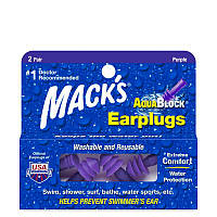 Беруши MACKS AQUABLOCK мягкие фиолетовые 2 пары SB, код: 6870029