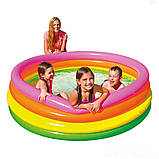 Дитячий надувний басейн Intex 56441-2 Веселка 168 х 46 см з кульками 10 шт. підстилкою насосом SC, код: 7428132, фото 3